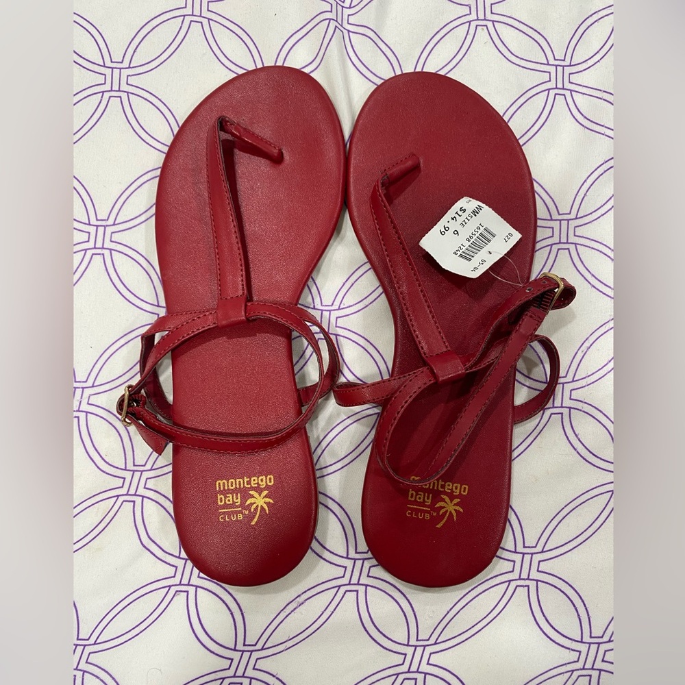 Red sandals